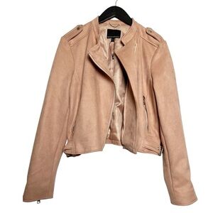Banana Republic Tan/ Pink Leather Jacket